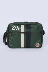 Leather bag 24H Le Mans Messenger green Man